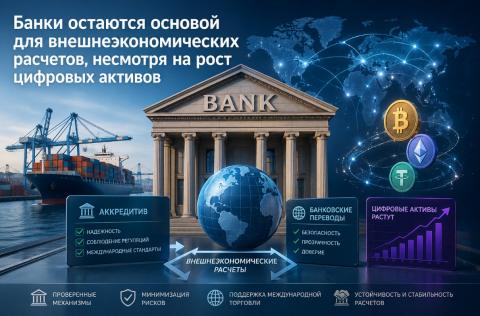 Глава ЦБ считает, что основой для внешнеэкономических расчетов останутся банки