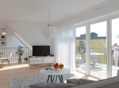 Австрия, Вена , Парк Авгартен, мансардная квартира 110 кв.м, Цена : 241.710 EUR  (продажа)