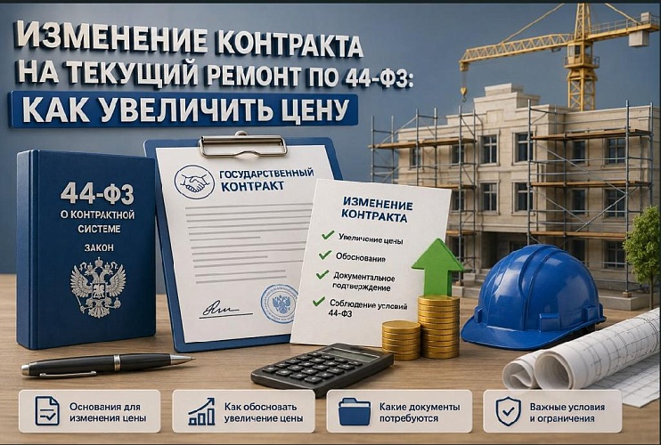 Цена твердая, а работы нужны: как законно увеличить смету на текущем ремонте по 44-ФЗ и не получить штраф от ФАС